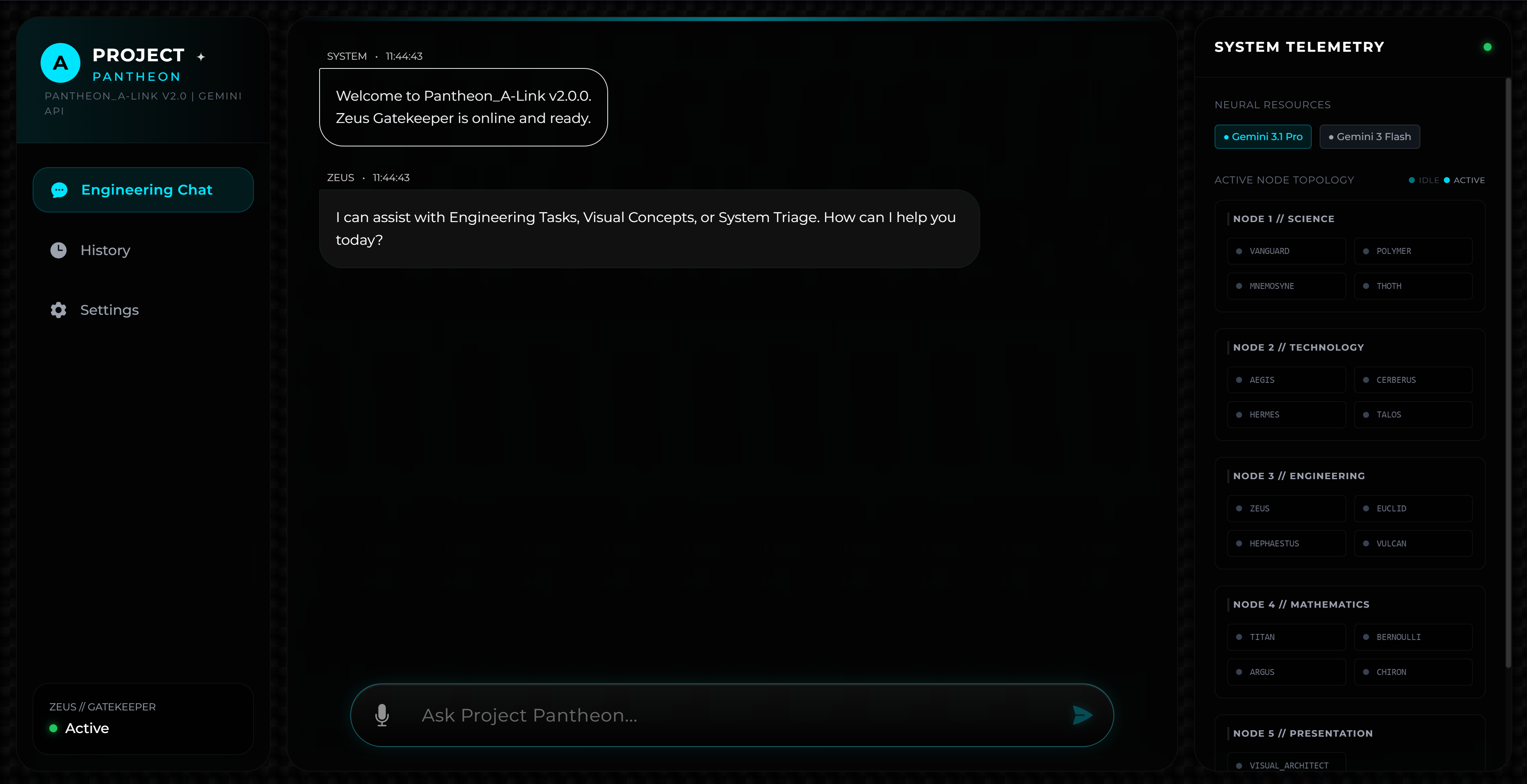 Pantheon OS Interface